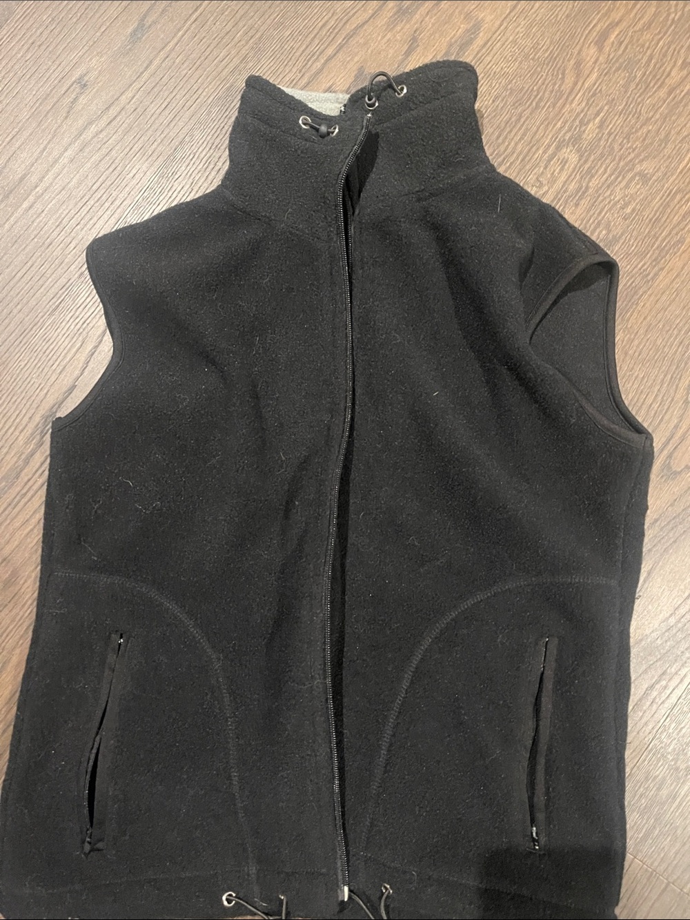 GORE-TEX Black Women's Fleece Vest with High Collar